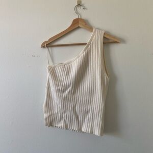 Aritzia Wilfred Knit One Shoulder Top
